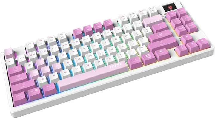 Klawiatura bezprzewodowa MSI Forge GK600 TKL Wireless Violet (S11-43USQ01-HH9) - obraz 3