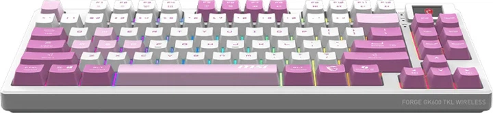 Klawiatura bezprzewodowa MSI Forge GK600 TKL Wireless Violet (S11-43USQ01-HH9) - obraz 4