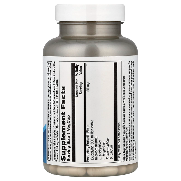 Пробиотик ацидофилус KAL "Acidophilus ProBiotic-4" 500 миллионов КОЕ / 4 штамма (100 растительных капсул) - изображение 2