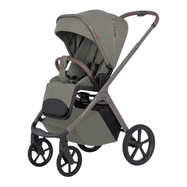 Коляска універсальна CARRELLO Vector CRL-6550 2в1 від народження до 22 кг, регульована висота люльки та сидіння, великі гумові колеса 29 см, реверсивний прогулянковий блок, складання книжкою, рюкзак у комплекті Artichoke Green - зображення 2