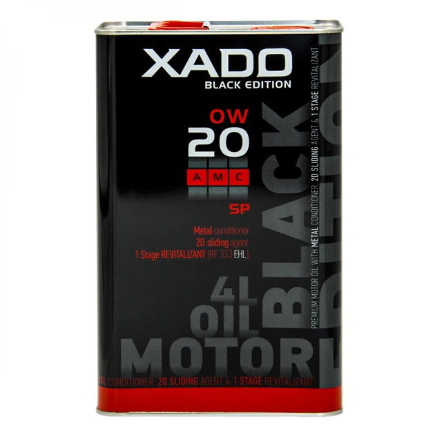 Олива моторна XADO 0W-20 SP AMC Black Edition синтетична 4 л (XA 22294) - Фото 1 Олива моторна XADO 0W-20 SP AMC Black Edition синтетична 4 л (XA 22294) - зображення 1