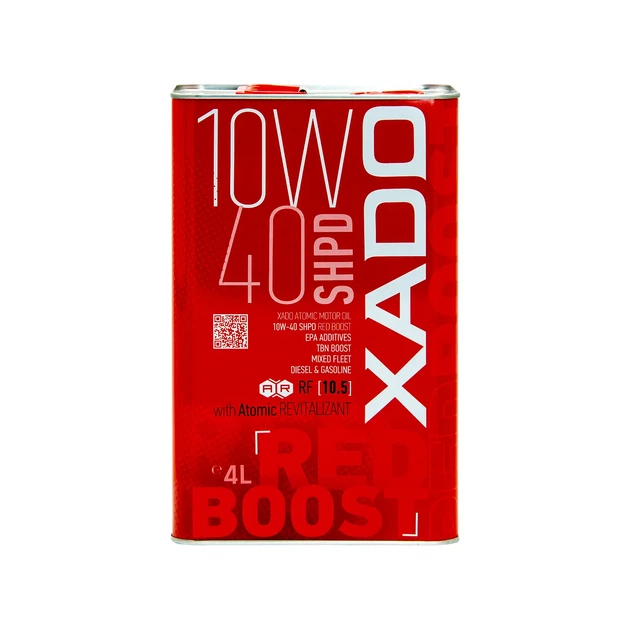 Олива моторна XADO 10W-40 SHPD (SL/CI-4) Red Boost напівсинтетична 4 л (ХА 26249) - Фото 1 Олива моторна XADO 10W-40 SHPD (SL/CI-4) Red Boost напівсинтетична 4 л (ХА 26249) - зображення 1