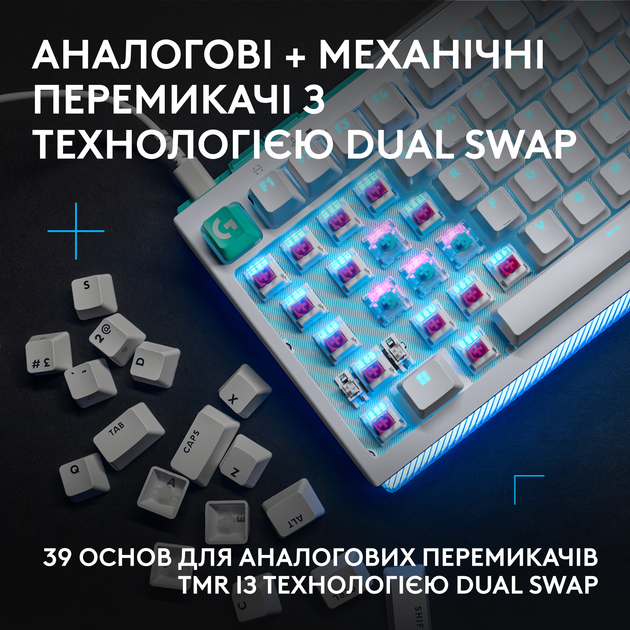 Клавиатура проводная Logitech G512 X 98 Tactile Switch RGB USB US INT'L White (920-014003) - изображение 2