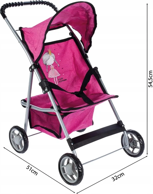 Wózek spacerówka dla lalek MalPlay Little Princess 102854 Rose (5901924217510) - Zdjęcie 7 Wózek spacerówka dla lalek MalPlay Little Princess 102854 Rose (5901924217510) - obraz 7