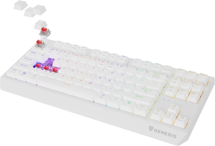 Klawiatura przewodowa Genesis Thor 230 TKL Wireless Outemu Red White (NKG-2165) - obraz 5