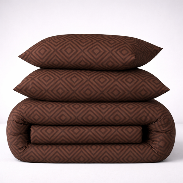 Комплект постельного белья MirSon Ranforce Elite 17-0624 Geometry Brown 143 x 210 см (2200008204167) - изображение 8