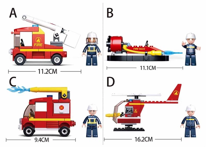 Zestaw klocków Sluban Fire straż pożarna 82 elementy M38-B0622A (6938242953928) - obraz 3
