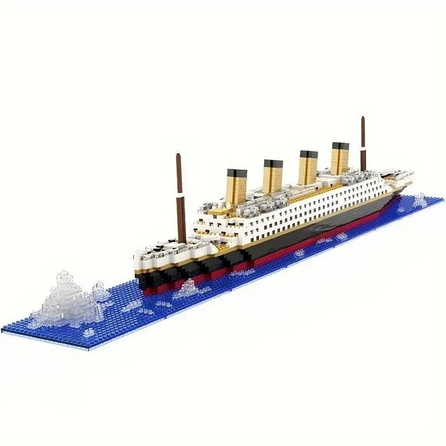 Конструктор Большой корабль Titanic (Титаник) 1878+ деталей мини кубик - изображение 3