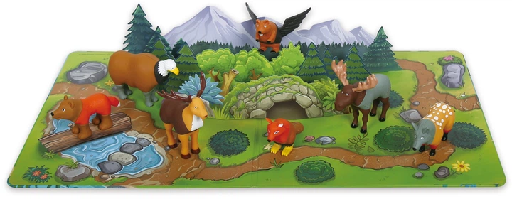 Zestaw zabawek magnetycznych MalBlo Magnetic Mini Zwierzęta Leśne MAL 62343 (755828623435) - obraz 2