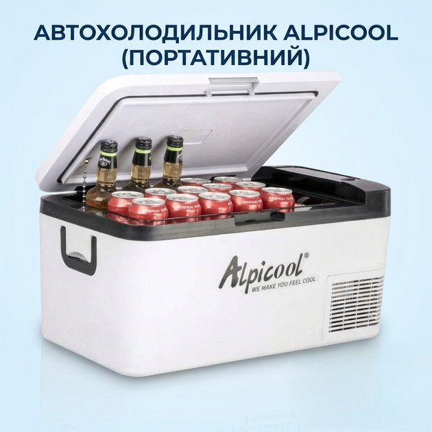 Компрессорный автохолодильник Alpicool 20 л Портативный мини холодильник в машину с -20°C 12/24/220 В для путешествий в авто - изображение 7