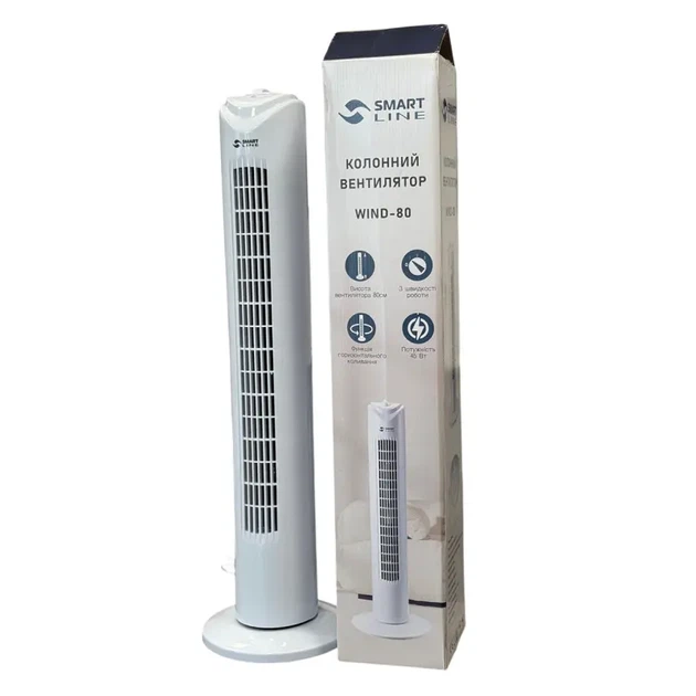 Колонный вентилятор SmartLine Wind-80, 3 скорости - Фото 2 Колонный вентилятор SmartLine Wind-80, 3 скорости - изображение 2