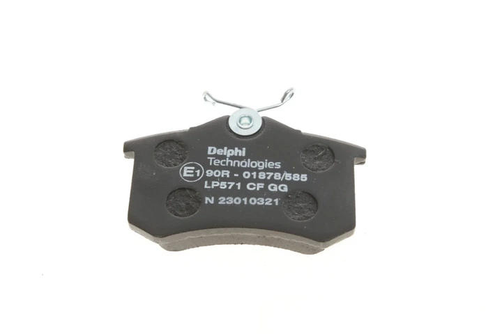 Колодки гальмові Delphi LP571 Volkswagen Golf, Jetta, Passat, Polo, Vento, Scirocco; Seat Cordoba, Ibiza, Exeo, Toledo; Audi A6, A4; Skoda Roomster 1K0698451J, 191615415A, 191615415D - зображення 3