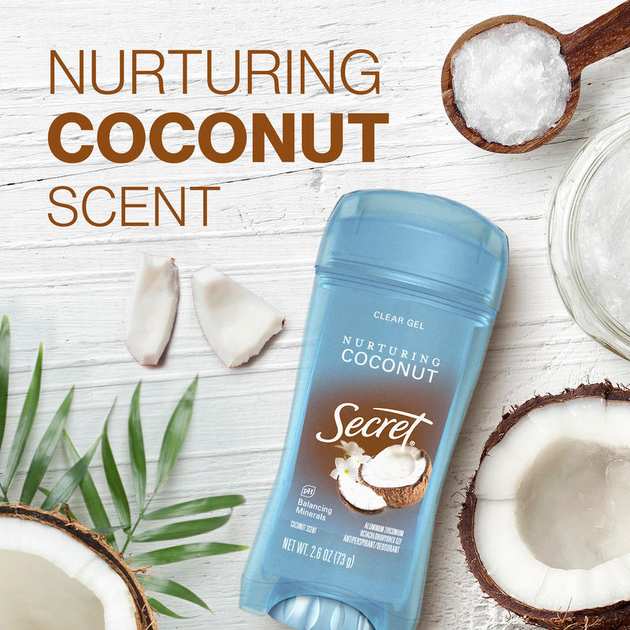 Дезодорант-антиперспирант Secret Fresh Clear Gel Narturing Coconut 73гр (037000500315) - изображение 3