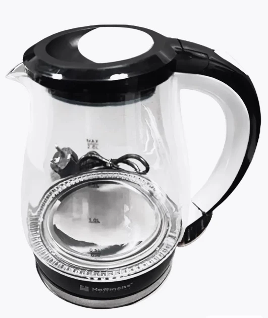 Электрочайник Hoffmans HM-2537, 2,0L, дисковый нагрев, стекло - изображение 3