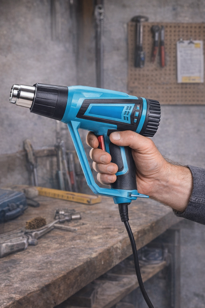 Фен промисловий Hot Air Gun X512 1600W, 4 насадки, для нагріву та сушіння - зображення 3