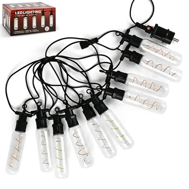 Гирлянда SFK-48, уличная LED, 10 ламп, 5 м, теплый свет - зображення 2