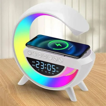 Настільна смарт лампа-нічник з бездротовою зарядкою та Bluetooth-колонкою G-SmartLED RGB Night Light - зображення 5