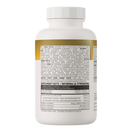 Омега 3 + Витамины Д3 и К2 OstroVit (OMEGA 3 D3 + K2) 90 капсул - изображение 3