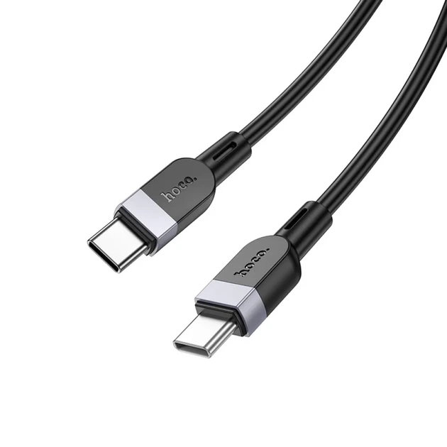 Кабель HOCO X109 Energy USB Type-C to USB Type-C 60W, силіконовий кабель для швидкої зарядки та передачі даних, 3 м, чорний - зображення 4