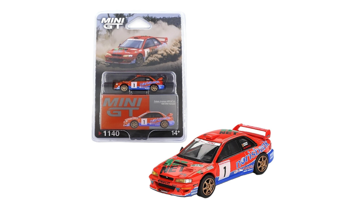 Машинка Premium MINI GT Subaru Impreza WRC97 #1 1999 DRM Champion 1:64 MGT01140 Red - зображення 5
