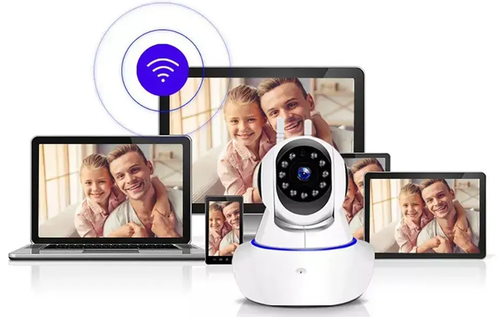 Камера відеонагляду IP Camera HD WIFI з поворотним механізмом, бездротова Onvif P2P / Відео няня (L) - зображення 9