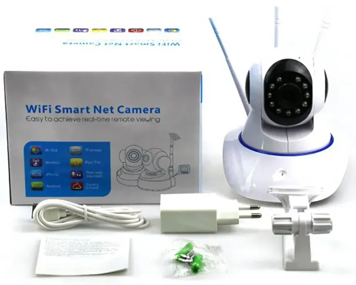 Камера відеонагляду IP Camera HD WIFI з поворотним механізмом, бездротова Onvif P2P / Відео няня (L) - зображення 10