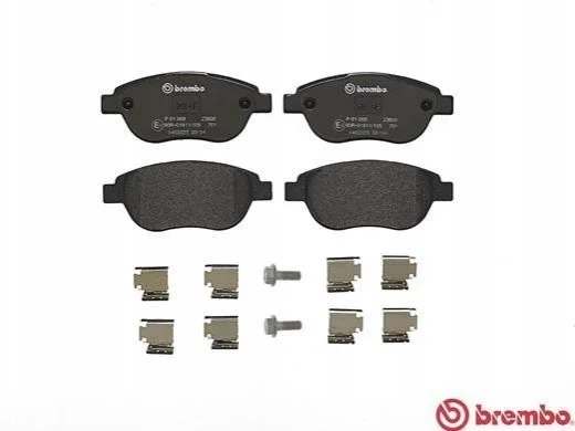 Гальмівні колодки BREMBO P61068 Peugeot 307, 207, 206; Citroen Xsara, C3, C4 E172559, E172315, E172284 - зображення 2