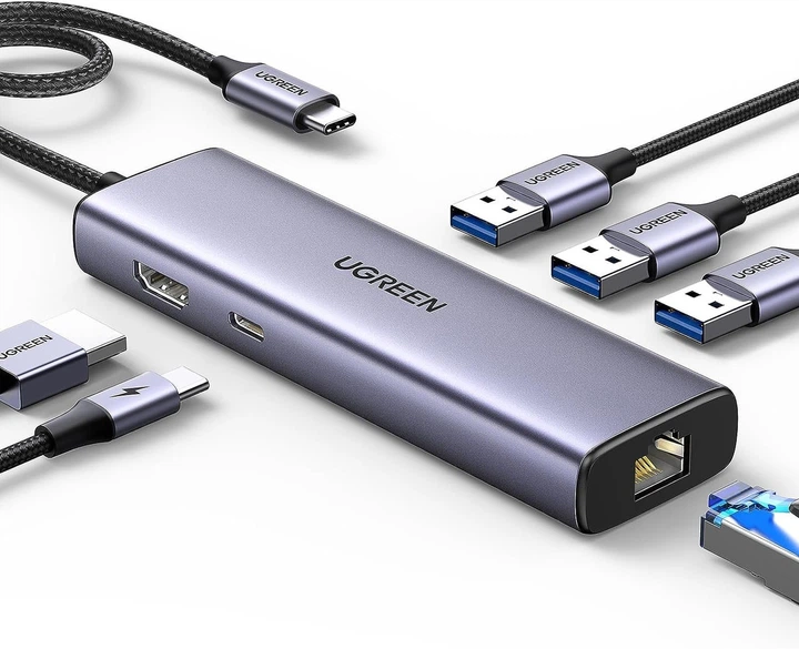 USB-хаб UGREEN USB-C Multifunction Adapter (UGR-15598) - Фото 6 USB-хаб UGREEN USB-C Multifunction Adapter (UGR-15598) - зображення 6