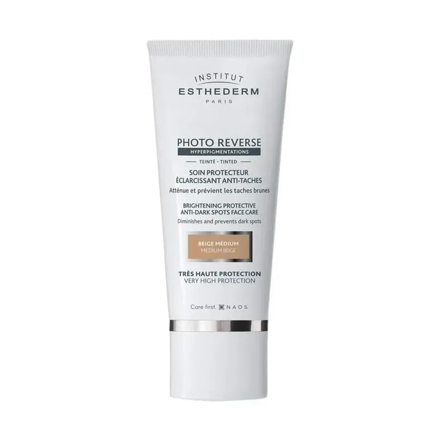 Крем для обличчя при пігментації Institut Esthederm PhotoReverse Brightening Protective Anti Dark Spots Face Care Light Beige 50 м - Фото 1 Крем для обличчя при пігментації Institut Esthederm PhotoReverse Brightening Protective Anti Dark Spots Face Care Light Beige 50 м - зображення 1