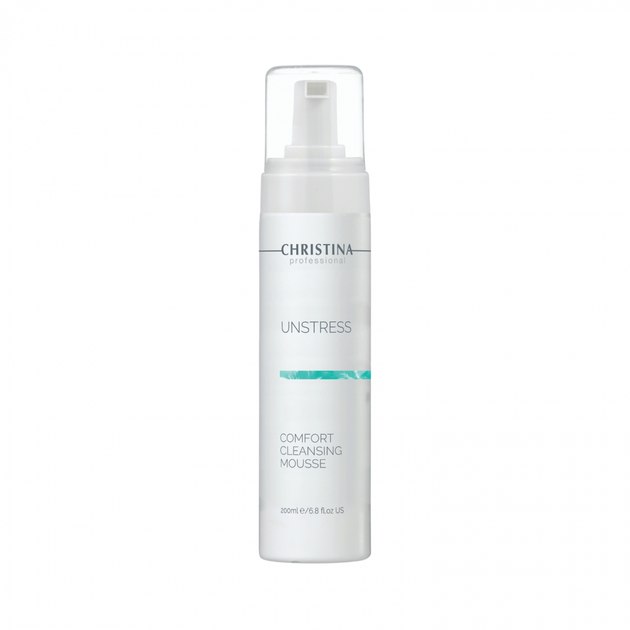 Ніжний очищувальний мус Christina Unstress Comfort Cleansing Mousse 200 мл - Фото 1 Ніжний очищувальний мус Christina Unstress Comfort Cleansing Mousse 200 мл - зображення 1