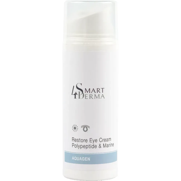 Зволожуючий дренажний крем від темних кіл та набряків Smart4Derma Aquagen Restore Eye Cream Polypeptid 100мл - Фото 1 Зволожуючий дренажний крем від темних кіл та набряків Smart4Derma Aquagen Restore Eye Cream Polypeptid 100мл - зображення 1