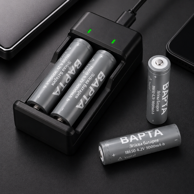 Акумулятор для ліхтарів, power bank та портативної техніки BAPTA BP-0900 18650 Li-Ion 9000 мАч 4.2В - Фото 3 Акумулятор для ліхтарів, power bank та портативної техніки BAPTA BP-0900 18650 Li-Ion 9000 мАч 4.2В - изображение 3