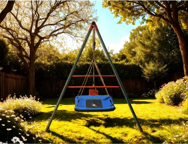 Садовые качели Garden Line KRE1111 двойные, 290 × 180 × 200 см, металлический каркас, стандартное сиденье + «гнездо аиста», зелёные - Фото 5 Садовые качели Garden Line KRE1111 двойные, 290 × 180 × 200 см, металлический каркас, стандартное сиденье + «гнездо аиста», зелёные - изображение 5
