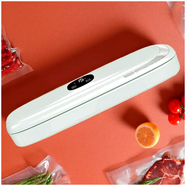 Вакуумный упаковщик для продуктов 250 мм 90 Вт Vacuum Sealer белый - изображение 2