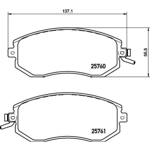 Гальмівні колодки BREMBO P78021 Subaru XV, Impreza, Forester, Legacy, Outback 26296SC011, 26296SC010, 26296SC000 - зображення 2