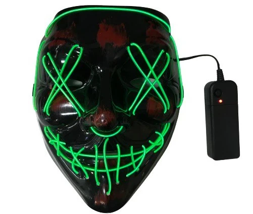 Неоновая маска Purge Mask Судная ночь ABC зеленый - изображение 3