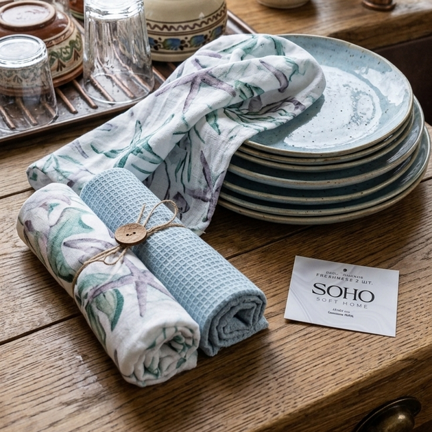 Набор полотенец кухонных хлопка 100% SOHO Freshness 40х60 см 2 шт (BS 85473) - изображение 2