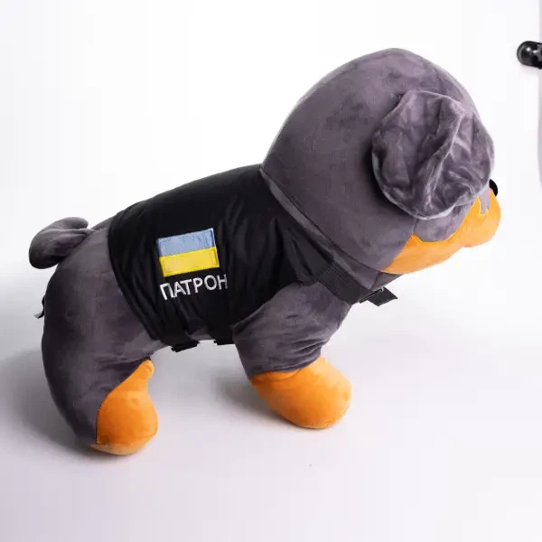 Іграшка-подушка Пес Патрон з пледом 110x140 см сірий з коричневим 509-6GB - зображення 3