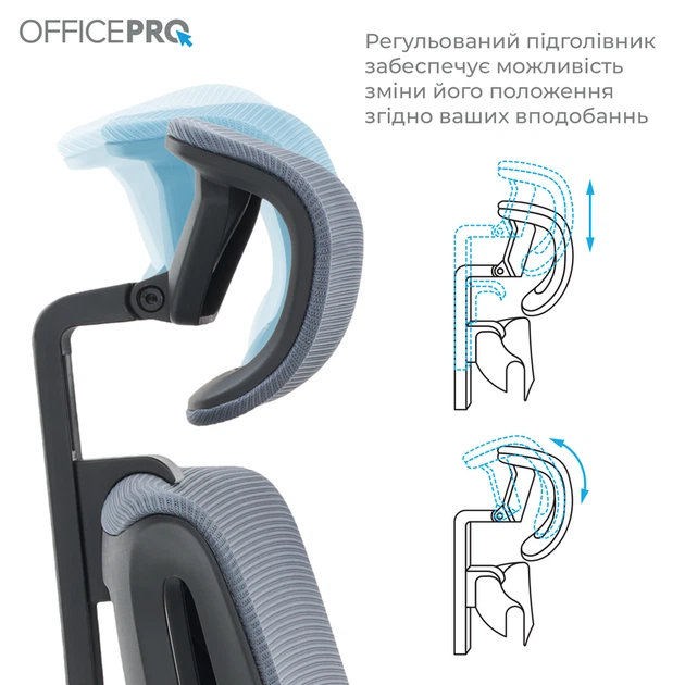 Крісло офісне OfficePro Harmony OC310-B-G-G - зображення 10