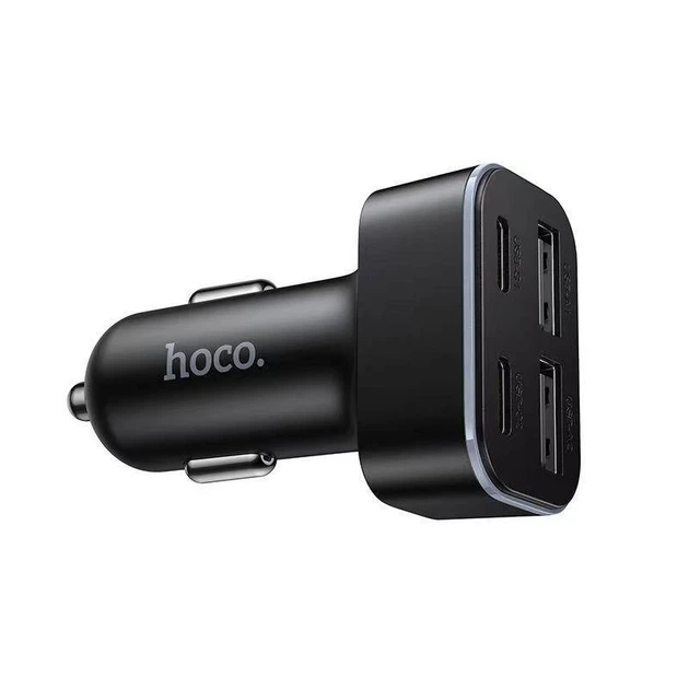 Автомобільний зарядний пристрій HOCO Z63 Barry four-port car charger Black - Фото 6 Автомобільний зарядний пристрій HOCO Z63 Barry four-port car charger Black - изображение 6