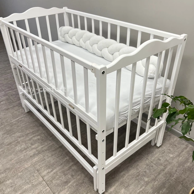 Кровать детская Baby Comfort Малюк с маятником белый - Фото 4 Кровать детская Baby Comfort Малюк с маятником белый - изображение 4