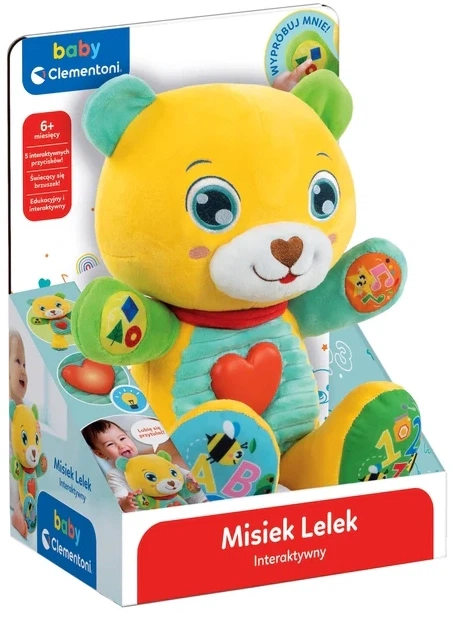Maskotka interaktywna Clementoni Misiek Lelek mówiący pluszowy (8005125509393) - obraz 2