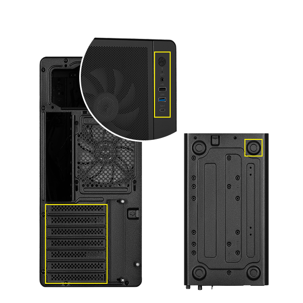 Корпус для комп'ютера 2E GAMING Credo Plus V510B Mid Tower mini-ITX/micro-ATX без БЖ Чорний (2E-V510B) - зображення 8