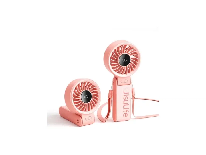 Вентилятор портативний Jisulife Handheld Fan 7 pink - Фото 3 Вентилятор портативний Jisulife Handheld Fan 7 pink - изображение 3