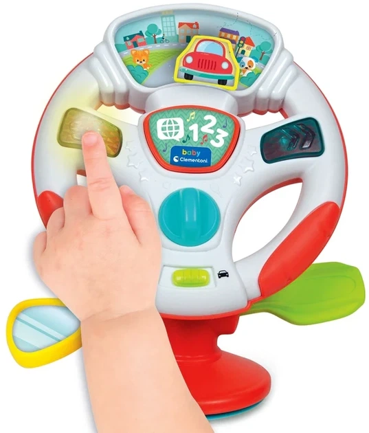 Zabawka edukacyjna Clementoni Baby mówiąca elektroniczna kierownica 17533 (8005125175338) - Zdjęcie 5 Zabawka edukacyjna Clementoni Baby mówiąca elektroniczna kierownica 17533 (8005125175338) - obraz 5