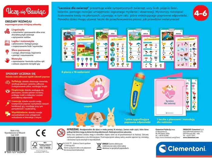 Gra interaktywna Clementoni Mowiące pióro 500 pytań Lecznica dla zwierząt (50389) - Zdjęcie 3 Gra interaktywna Clementoni Mowiące pióro 500 pytań Lecznica dla zwierząt (50389) - obraz 3