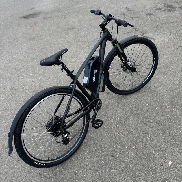 Велосипед з Е-комплектом OSKAR 29" AL SHADOW рама-18" 48B 21 А * год -75км запас ходу 500Вт чорний матовий - зображення 3