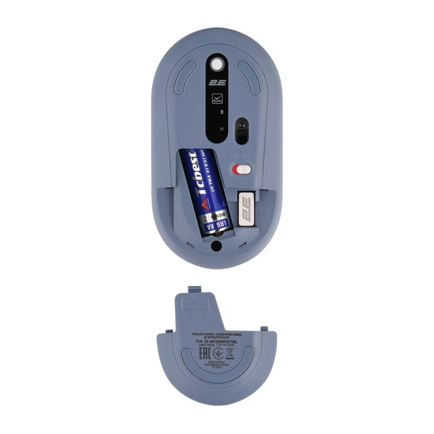 Миша 2E MF300 PETSCATS Silent Wireless/Bluetooth Blue (ek11634) - зображення 3