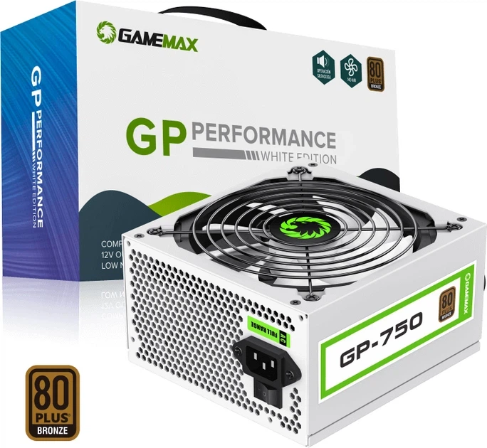 Блок живлення 750 Вт GameMax GP-750 White - Фото 9 Блок живлення 750 Вт GameMax GP-750 White - зображення 9