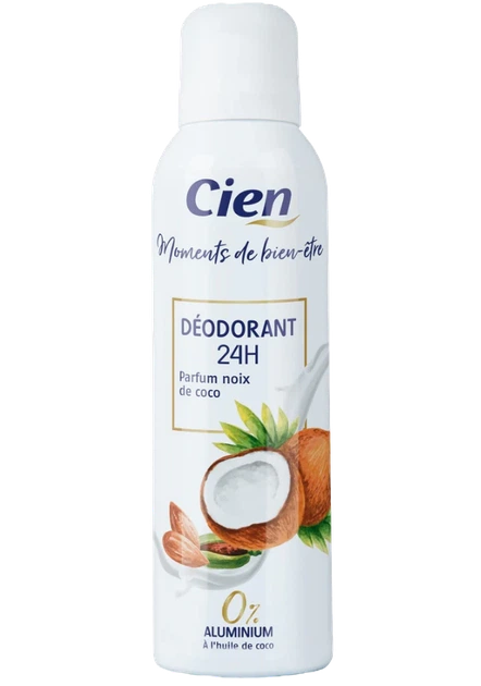Дезодорант-спрей Cien Coconut Oil 50мл дорожній, для подорожей міні. - Фото 1 Дезодорант-спрей Cien Coconut Oil 50мл дорожній, для подорожей міні. - зображення 1